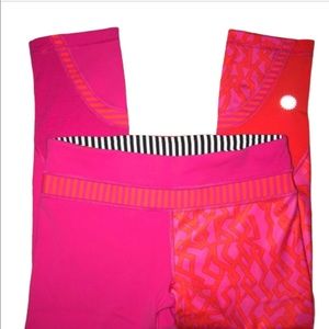 Lululemon Seawheeze Inspire Crop II Pink & Orange